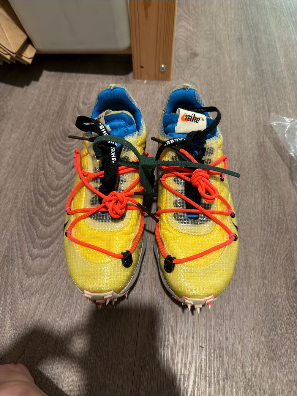 Nike Off White Womens Yellow Sneaker